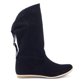 Olivier Elena Fekete áttört csizma Olivier Elena Fekete áttört csizma