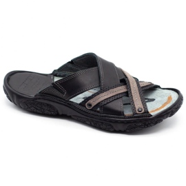 Lemar Férfi bőr papucs 1654 fekete