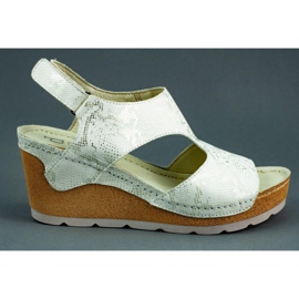 Dolce Pietro Ék szandál 0888Z fehér és ezüst sokszínű Dolce Pietro Ék szandál 0888Z fehér és ezüst sokszínű