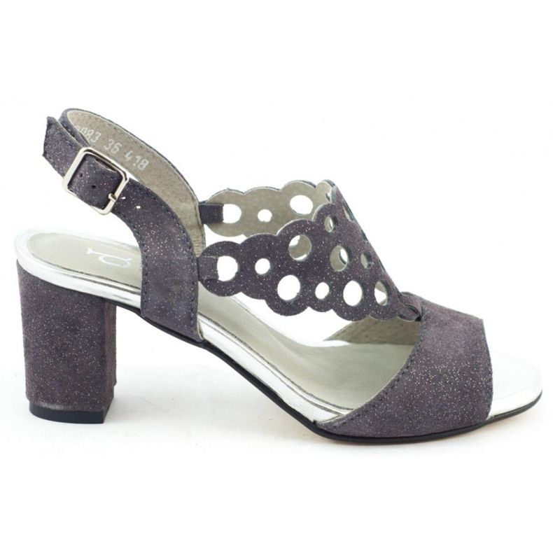 Dolce Pietro Női velúr szandál acéloszlopon 2083 szürke