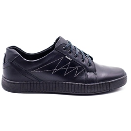 Polbut Alkalmi férfi cipő J66 fekete ezüsttel sokszínű