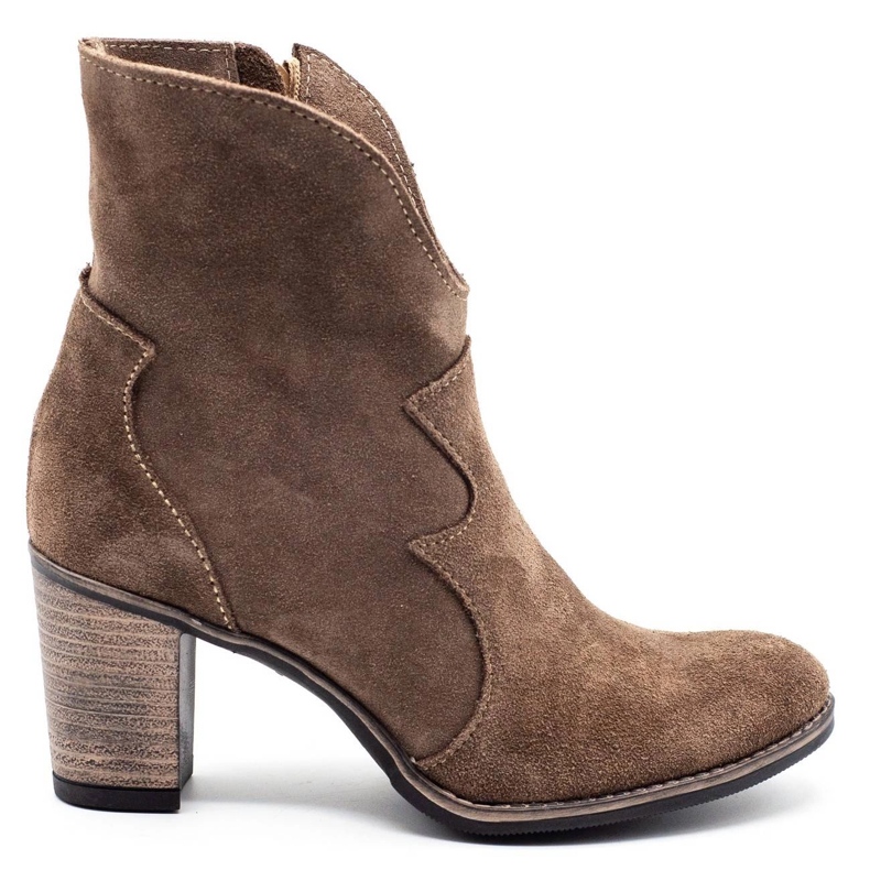 Olivier Lucy bézs színű magas sarkú csizma