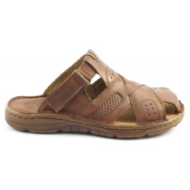 ŁUKPOL Férfi papucs 868 barna