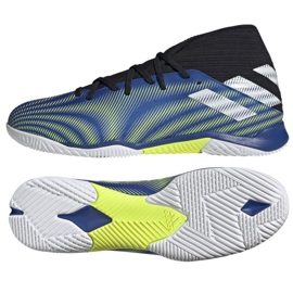 Adidas Nemeziz.3 In M FW7409 futballcipő fehér, kék, fekete kék