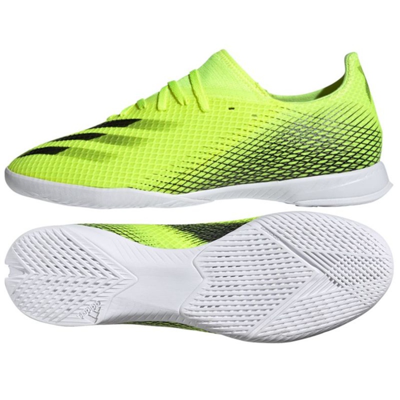 Adidas X Ghosted.3 In M FW6937 futballcipő fehér, neonsárga zöld