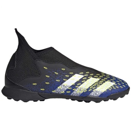 Adidas Predator Freak .3 Ll Tf Jr FY0997 futballcipő fekete, királyi fekete Adidas Predator Freak .3 Ll Tf Jr FY0997 futballcipő fekete, királyi fekete