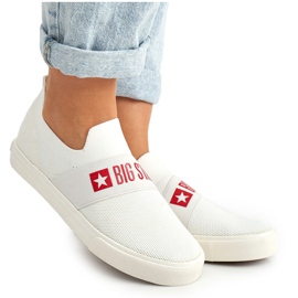 Női cipők Slip-on Big Star FF274219 Fehér