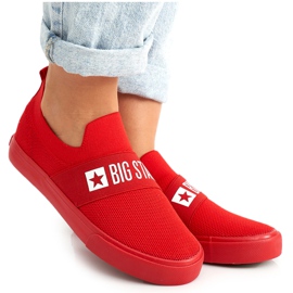 Női cipők Slip-on Big Star FF274220 Red piros