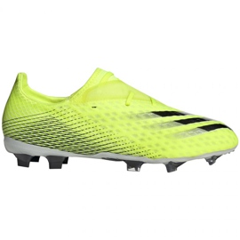 Adidas X Ghosted.2 Fg M FW6958 futballcipő fehér, sárga-zöld neon zöld