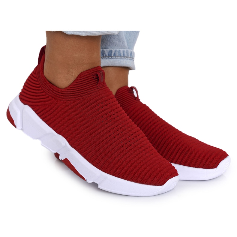 Női sportcipő Slip-on Big Star DD274463 Piros