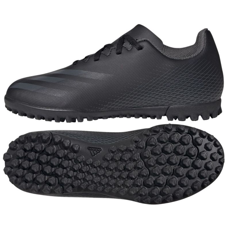 Adidas X Ghosted.4 Tf Jr FX9475 futballcipő fekete fekete