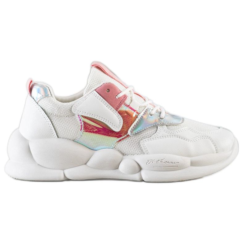 Bestelle Cipők a divat platformon fehér rózsaszín ezüst