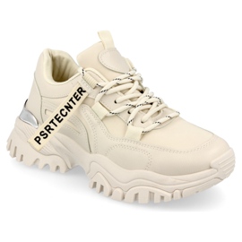 PS1 Női cipők Egy masszív talpú bézs vaskos