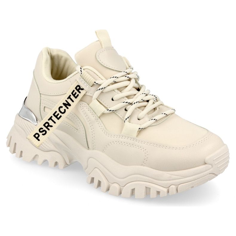 PS1 Női cipők Egy masszív talpú bézs vaskos