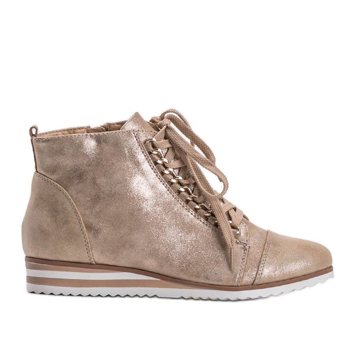 Bézs cipők 15A8617 aranysárga