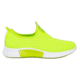 SHELOVET Kényelmes textil cipők zöld SHELOVET Kényelmes textil cipők zöld