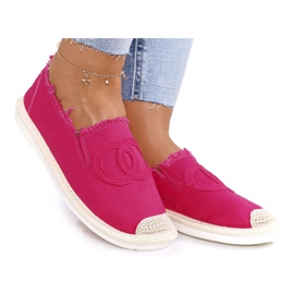 PS1 Klasszikus női espadrilles Fuchsia Flaure bézs rózsaszín