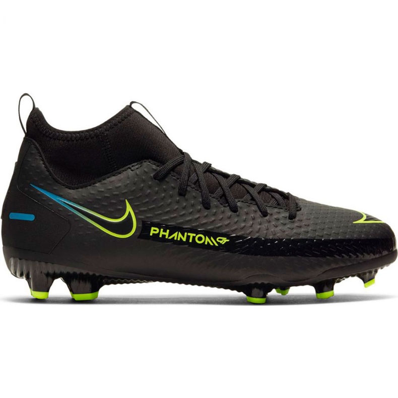 Nike Phantom Gt Academy Df FG / MG Jr CW6694-090 futballcipő fekete fekete