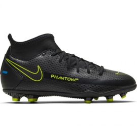 Nike Phantom Gt Club Df FG / MG Jr CW6727-090 futballcipő fekete fekete