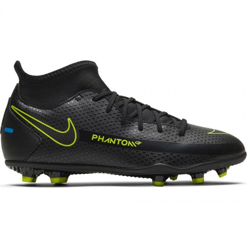 Nike Phantom Gt Club Df FG / MG Jr CW6727-090 futballcipő fekete fekete