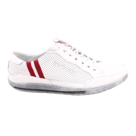 Polbut JOK31 fehér alkalmi cipő piros