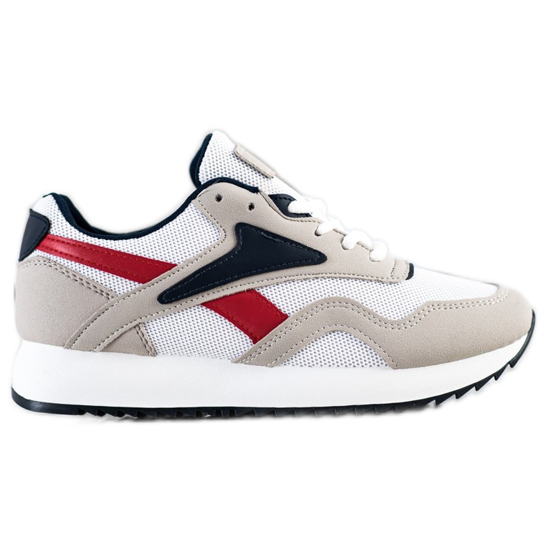 SHELOVET Hálós sportcipők fehér piros szürke