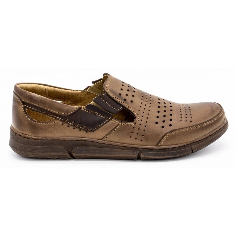 Polbut Férfi nyári cipő J53 barna