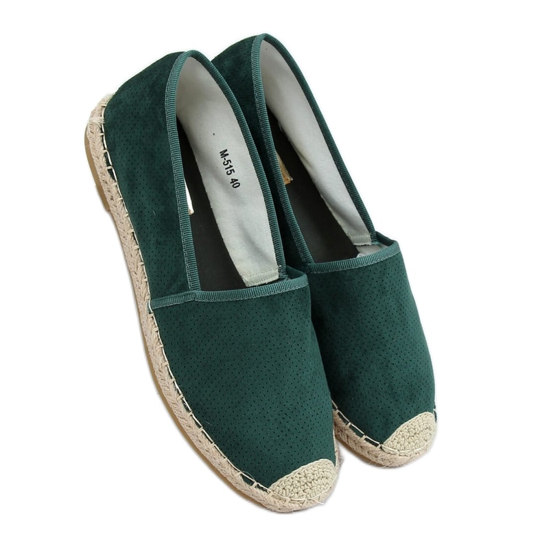 Zöld női espadrilles M-515 DK.GREEN