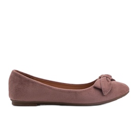 Ellie rózsaszín velúr balerinái