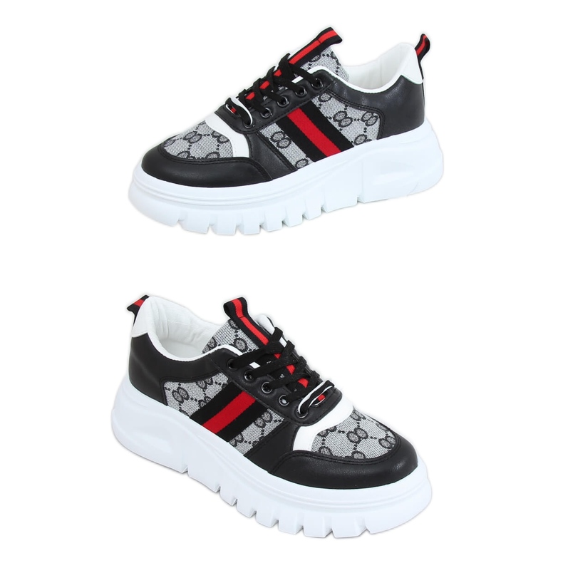 Design fekete sportcipő 205081 Fekete sokszínű