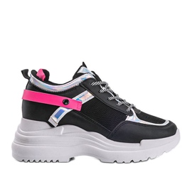 Fekete cipők vastag Johan talpán