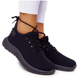 PS1 Női sportcipő csúszós fekete futás