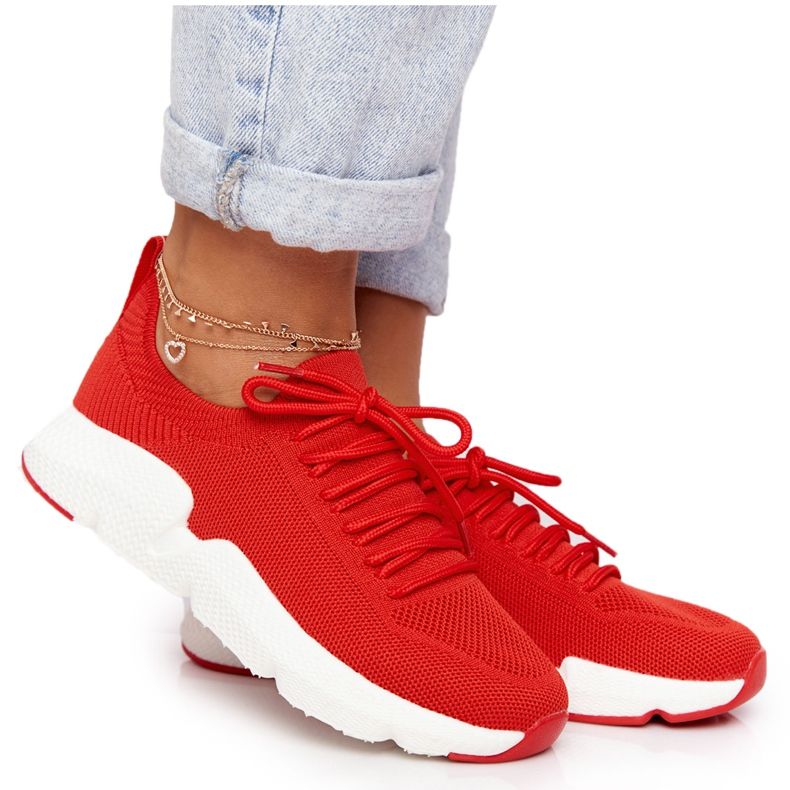 Női sportcipő Slip-on Big Star DD274580 Piros