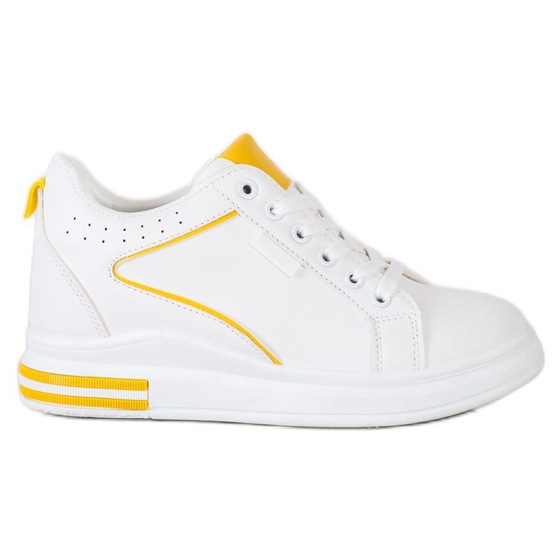 SHELOVET Fehér cipő rejtett ékkel