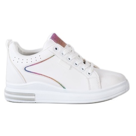 SHELOVET Fehér cipő rejtett ékkel