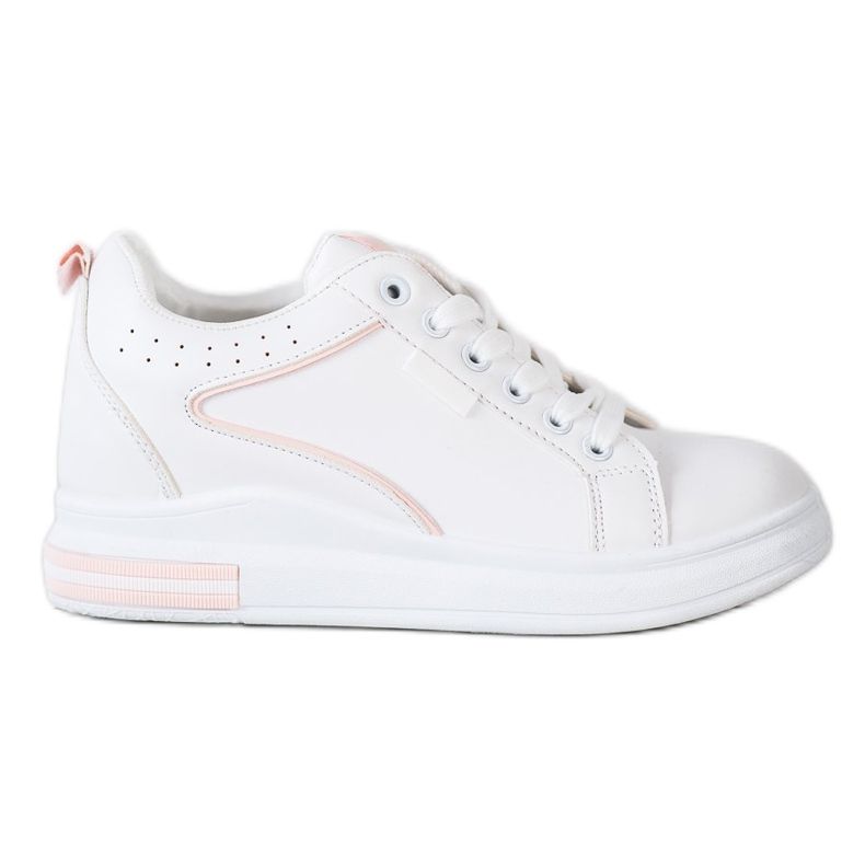 SHELOVET Fehér cipő rejtett ékkel