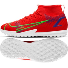Nike Mercurial Superfly 8 Academy Tf Jr CV0789 600 futballcipő piros narancs és vörös