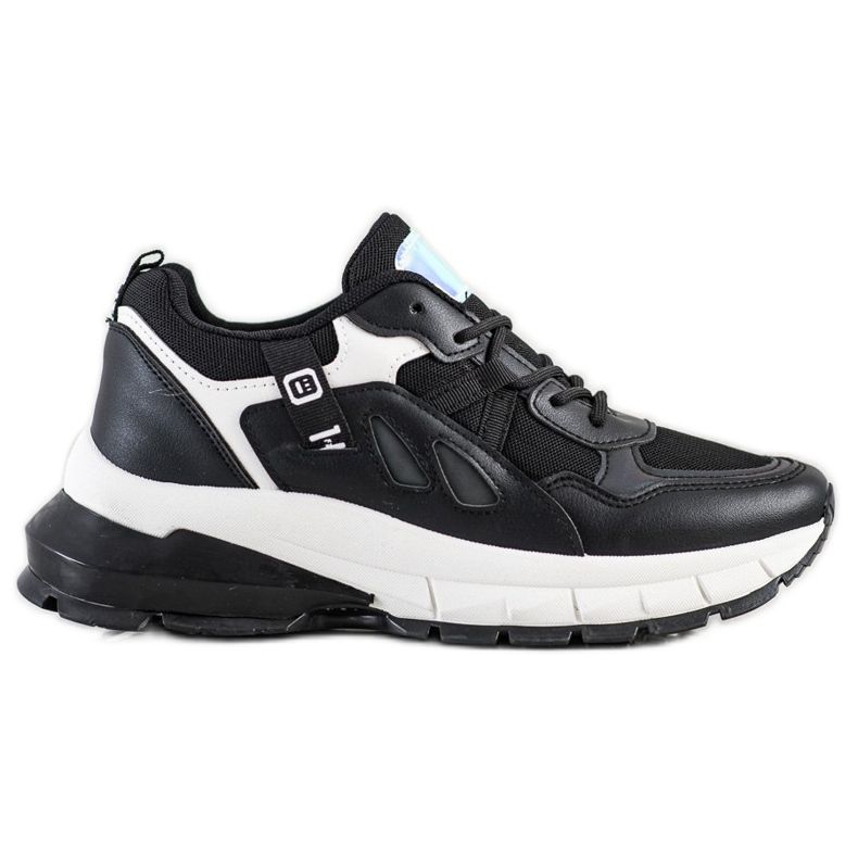 SHELOVET Cipők a platformon hálóval fekete