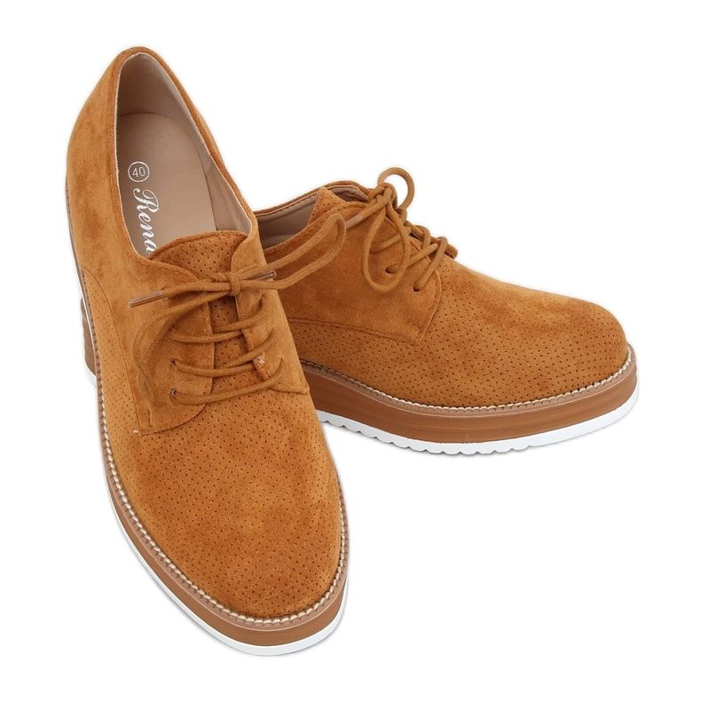 Női csipkés cipók teve 8988-45 Teve barna