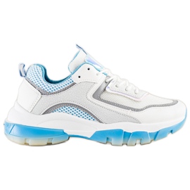 Ideal Shoes Cipők csillogó betéttel fehér sokszínű Ideal Shoes Cipők csillogó betéttel fehér sokszínű