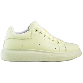 SHELOVET Zöld cipők a platformon