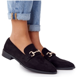 S.Barski Elegáns női cipők S. Barski Suede Black fekete