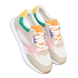 Többszínű női sportcipő NB372 Bézs rózsaszín zöld sárga