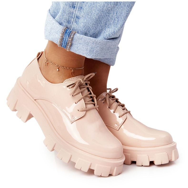 PS1 Női Oxfordok A Nude Imogen Platformon bézs rózsaszín