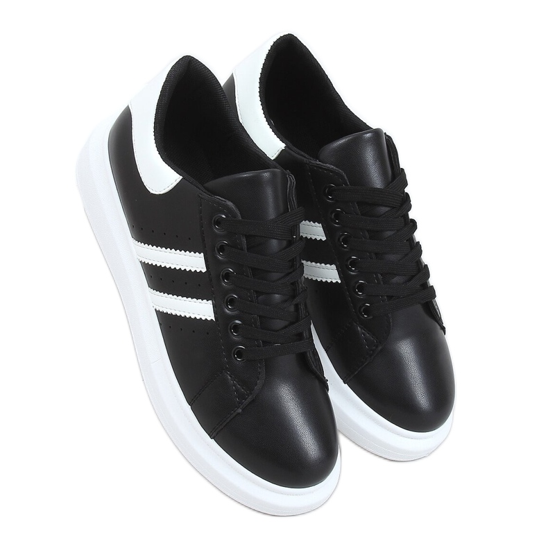 Fekete női cipők VL139P BLACK / WHITE fehér
