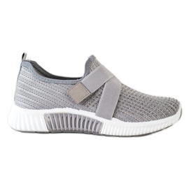 SHELOVET Sportcipő kristályokkal szürke