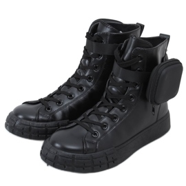 Fekete VL142 Fekete cipők tasakkal