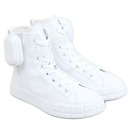 Cipők a boka számára tasakkal fehér VL142 Fehér