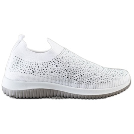 Renda Csúszós cipők tavasszal fehér Renda Csúszós cipők tavasszal fehér