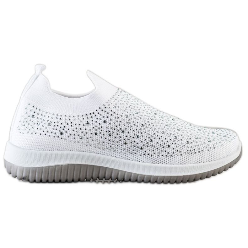 Renda Csúszós cipők tavasszal fehér